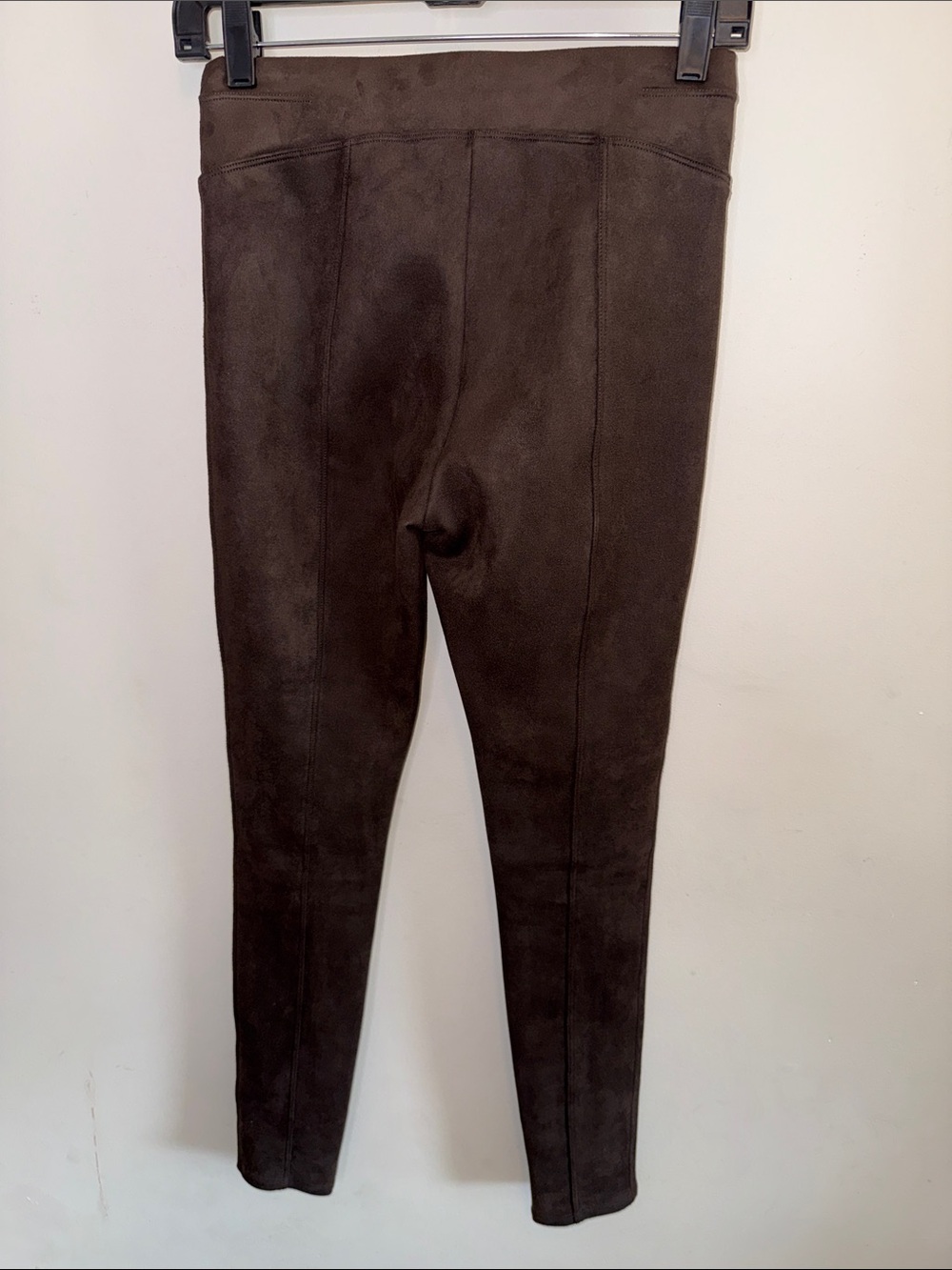 Spanx High-Waist Faux Suede Leggings - Dark Brown - Size XS - Picture 8 of 8